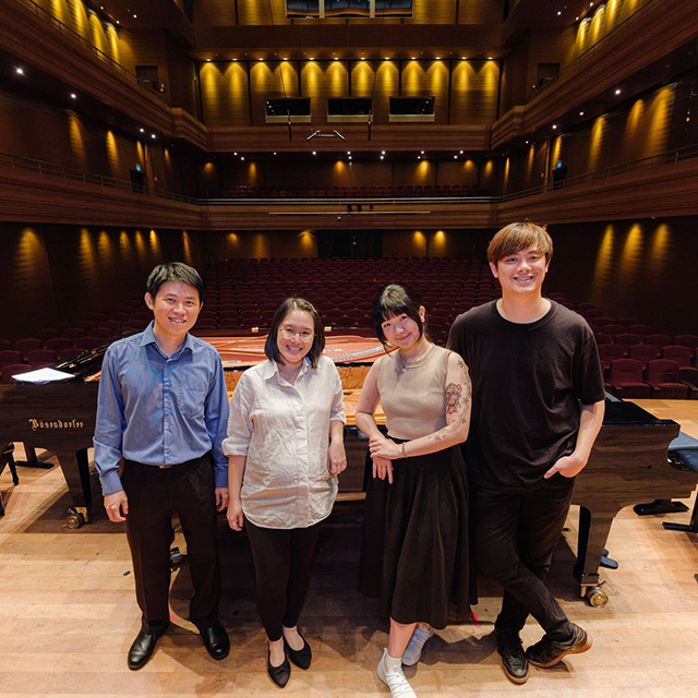 Sixteen pianists, four pianos, one grand performance!